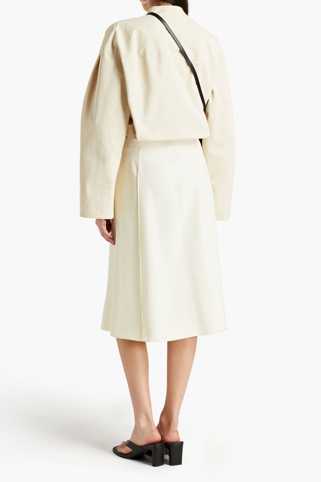 JIL SANDER Pleated cotton-canvas jacket