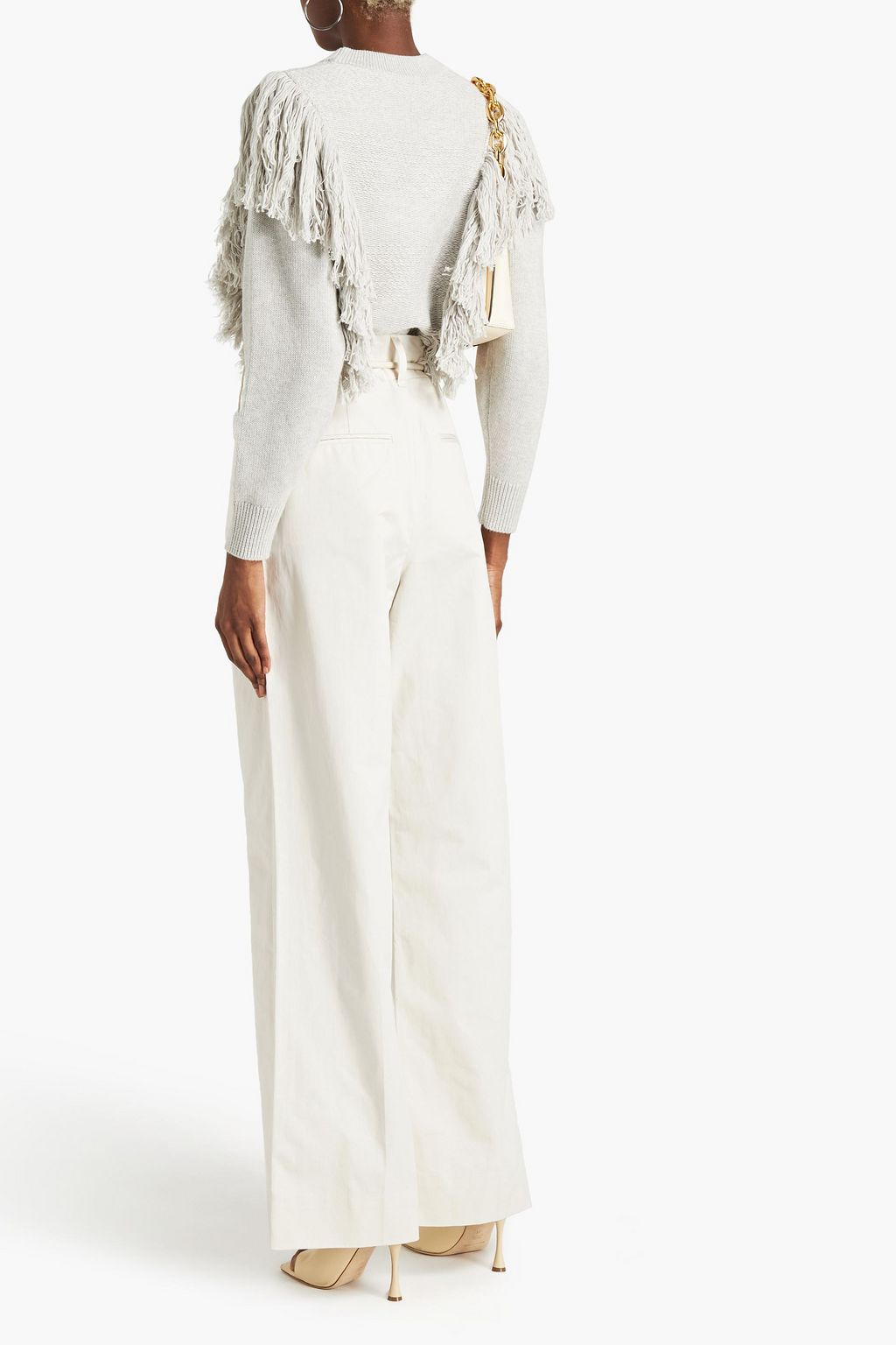 ZIMMERMANN Botanica belted cotton-twill wide-leg pants