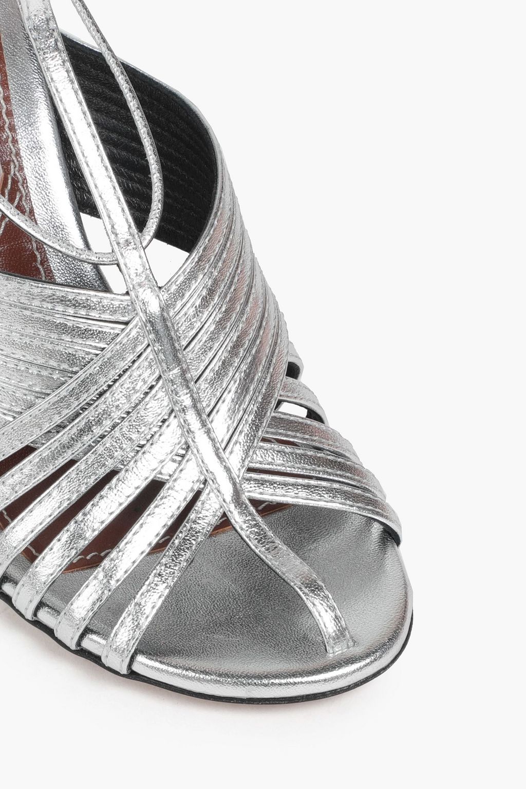 ZIMMERMANN Sandalen aus Metallic-Leder