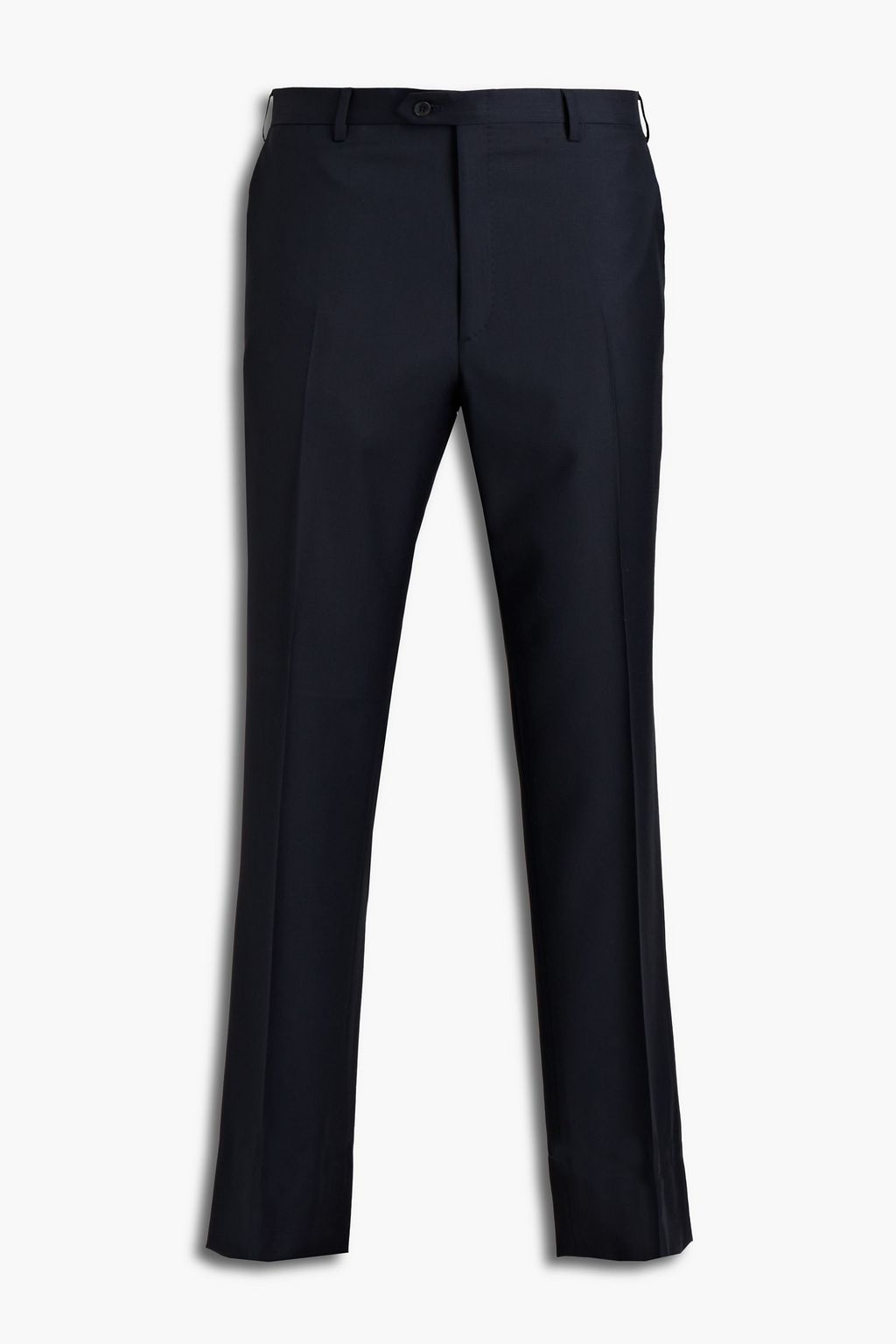Midnight blue Tapered wool-twill pants 