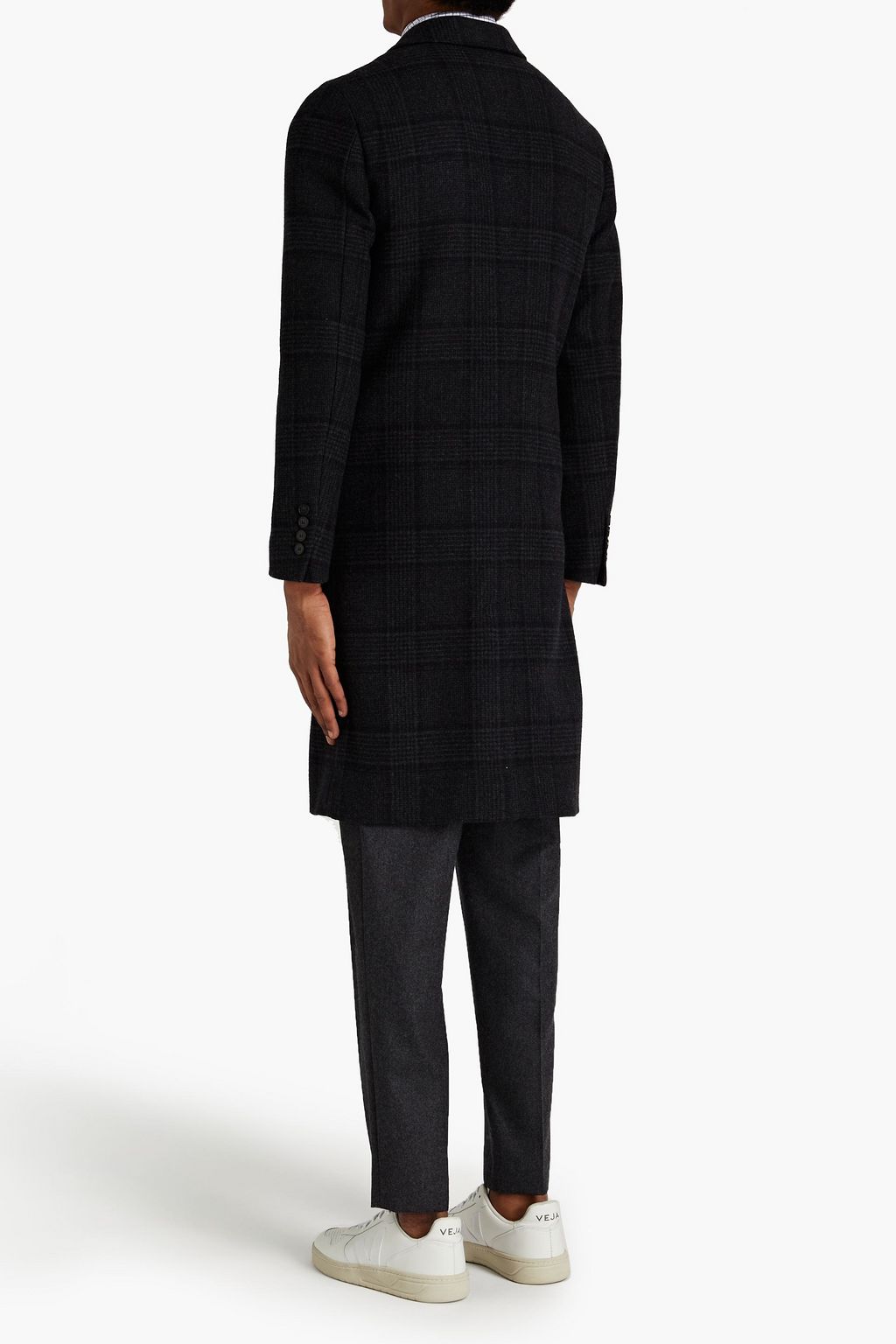 OFFICINE GÉNÉRALE Checked boiled wool coat