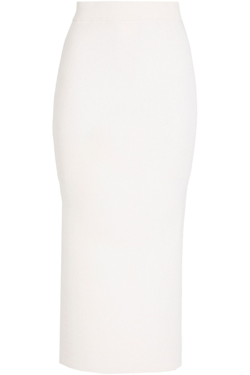Ecru Dylia ribbed-knit midi skirt | IRO 
