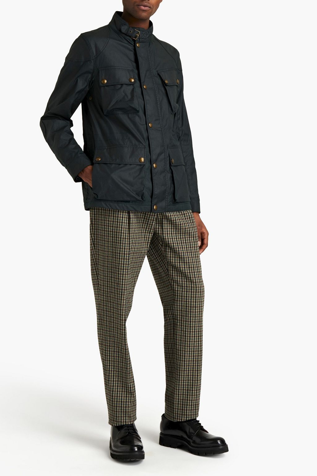 BELSTAFF Fieldmaster logo-appliquéd waxed-cotton jacket