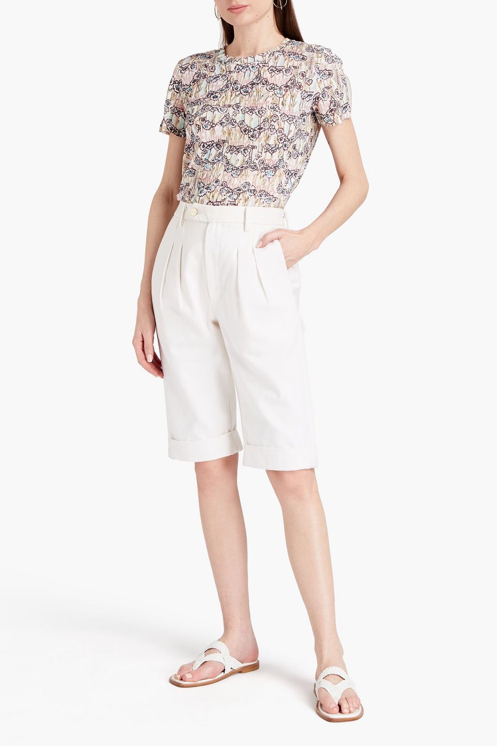 ZIMMERMANN Botanica printed organic linen-jersey T-shirt