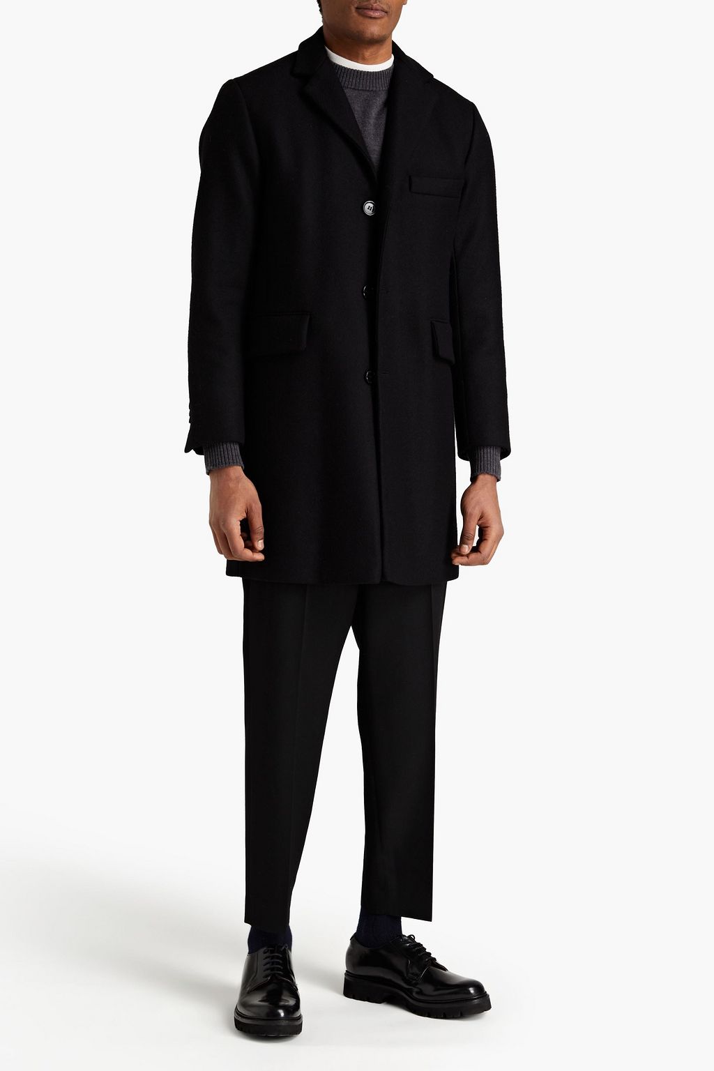 OFFICINE GÉNÉRALE Alfie wool and cashmere-blend felt coat