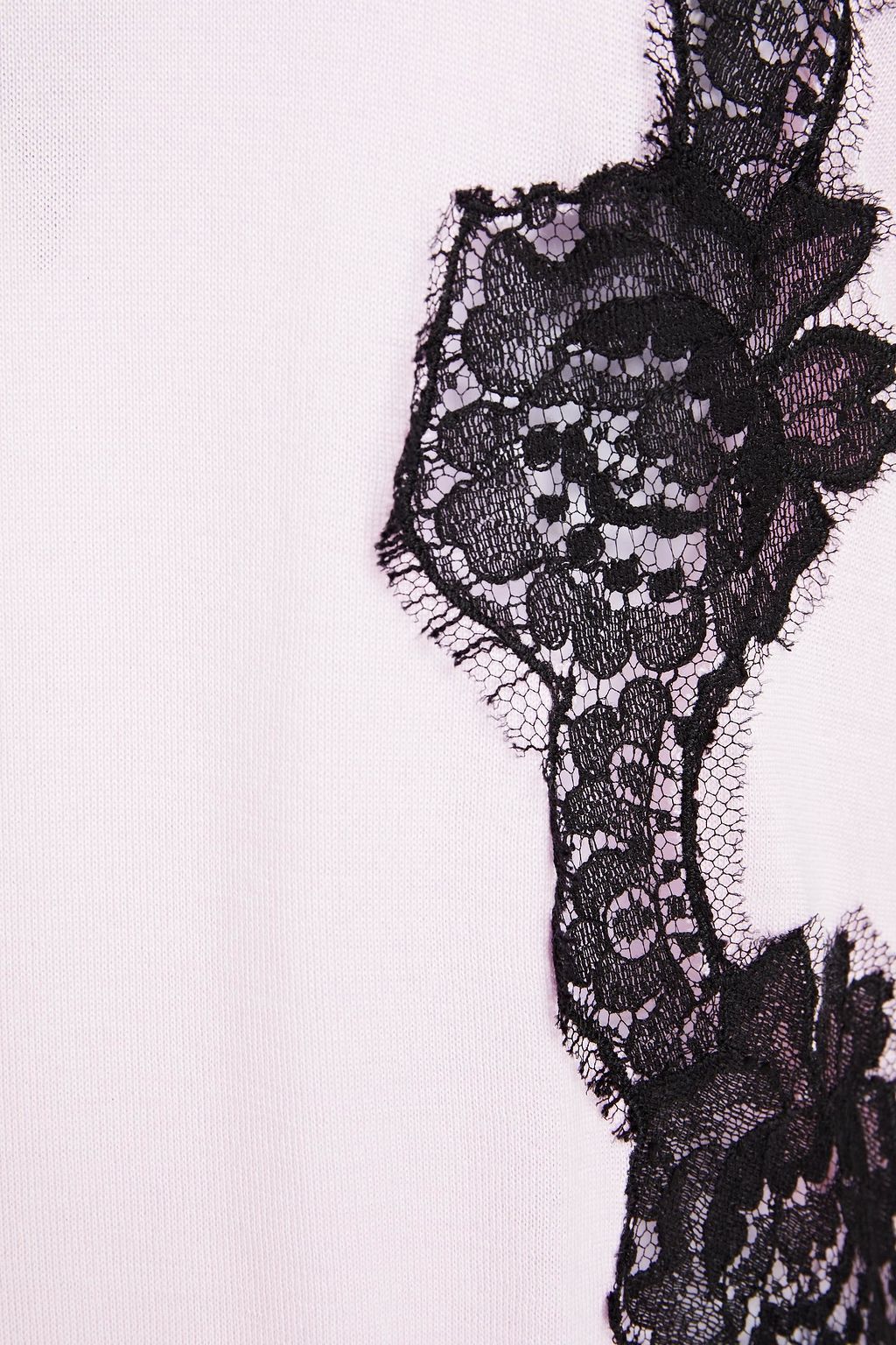 DOLCE&GABBANA Lace-trimmed cashmere-blend top