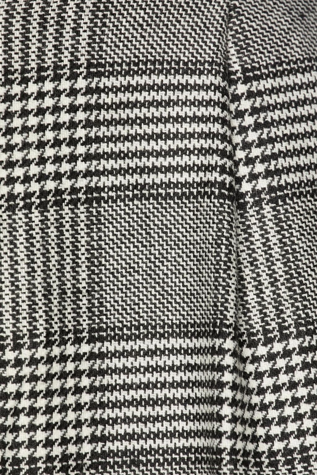 DOLCE&GABBANA Cropped Hose mit weitem Bein aus Tweed mit Glencheck-Muster und Falten