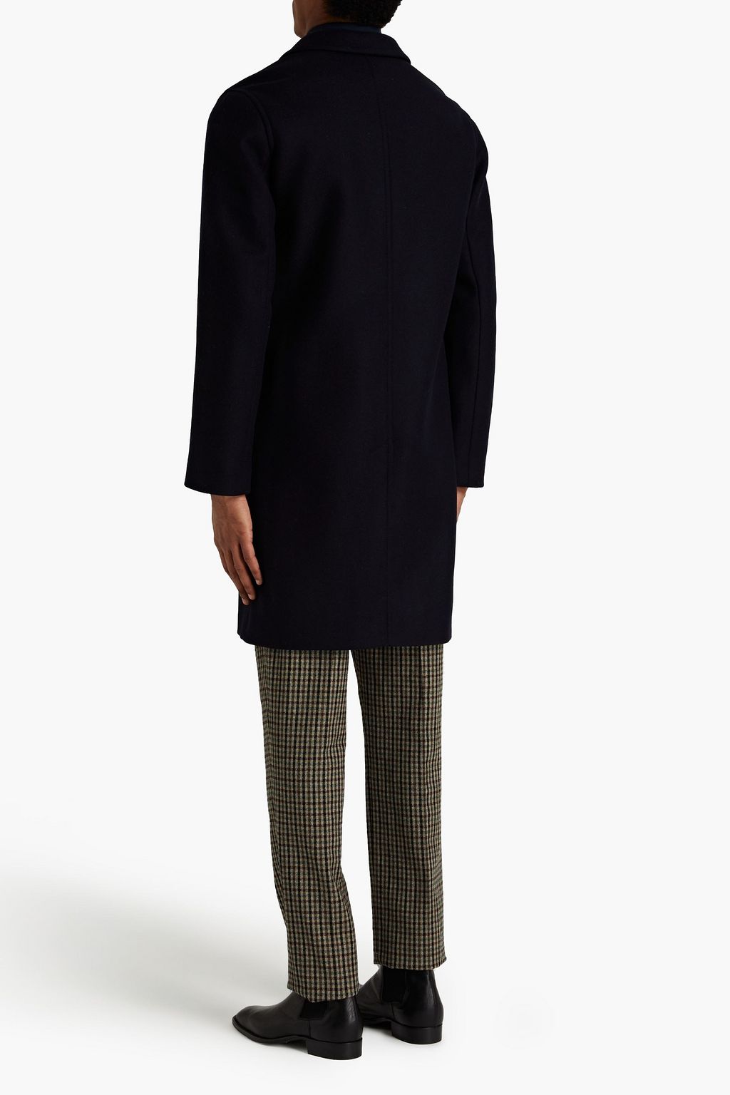 OFFICINE GÉNÉRALE Matt wool and cashmere-blend felt coat