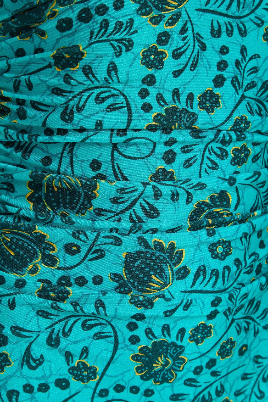 ZIMMERMANN Ruched floral-print swimsuit