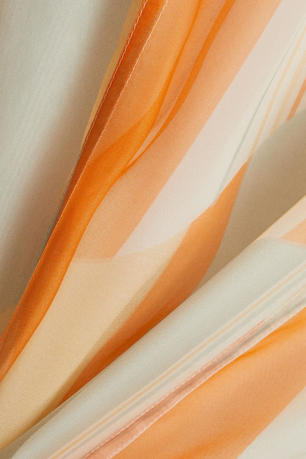JIL SANDER Printed silk-organza midi skirt