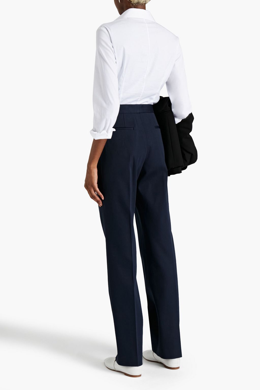 JIL SANDER Cotton-twill straight-leg pants