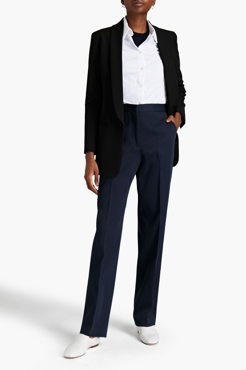 JIL SANDER Cotton-twill straight-leg pants