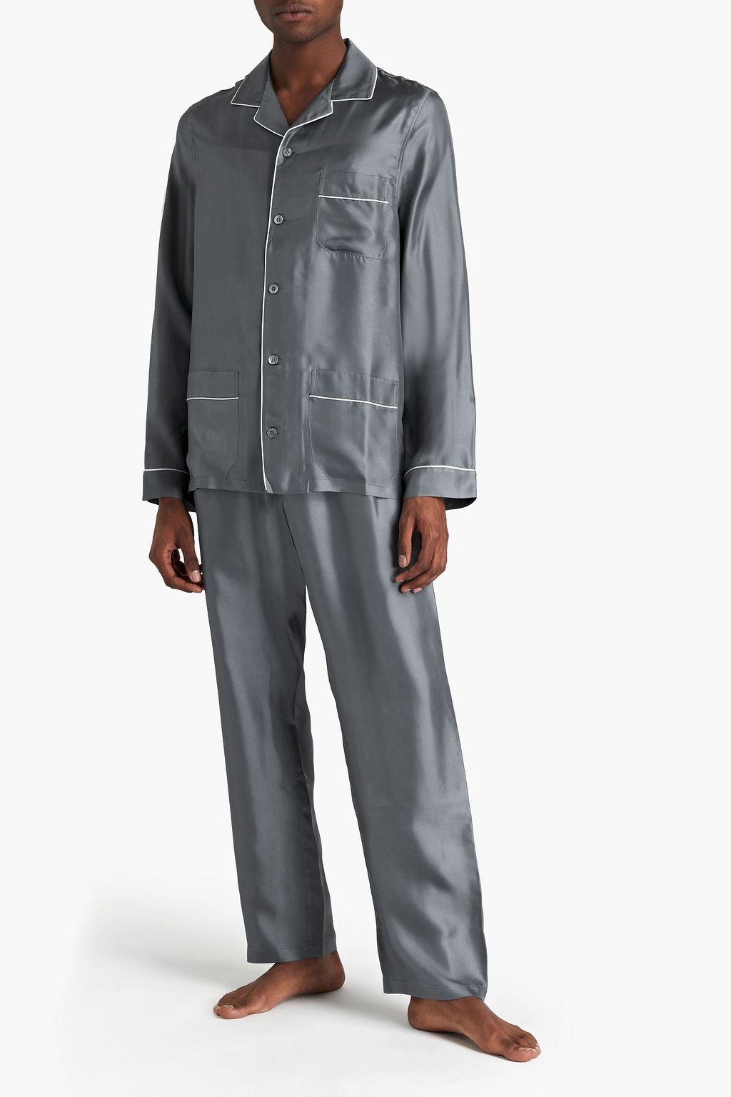 CANALI Silk-twill pajama set