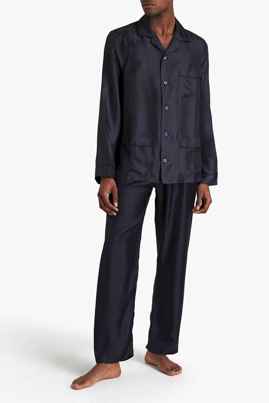 CANALI Silk-twill pajama set