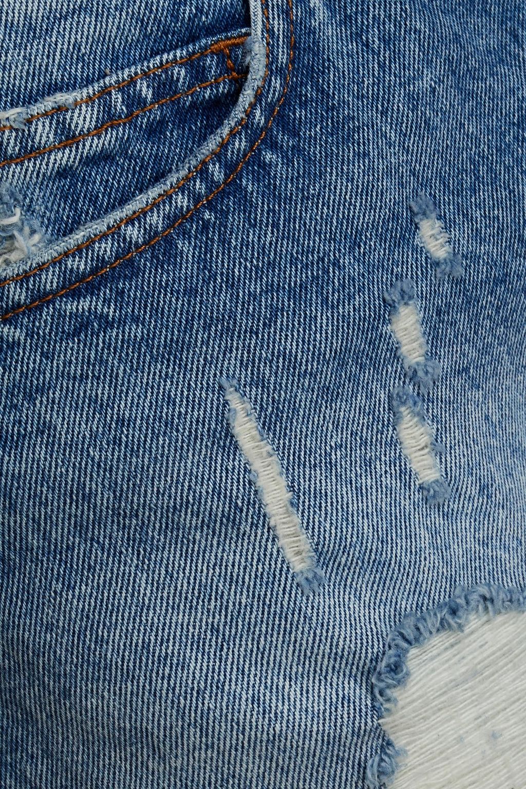 IRO ダメージ加工デニム ショートパンツ
