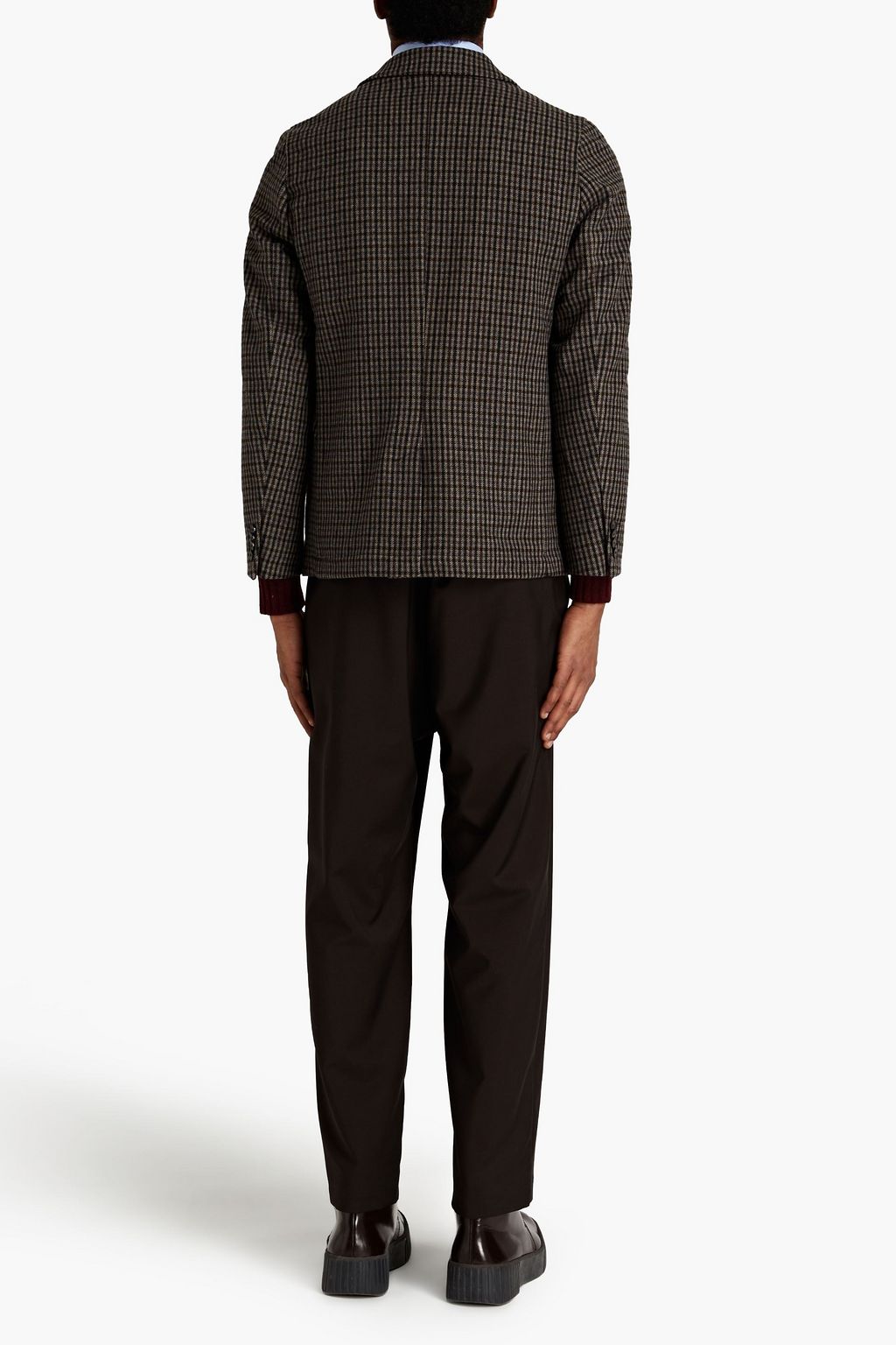 OFFICINE GÉNÉRALE Houndstooth wool-blend blazer