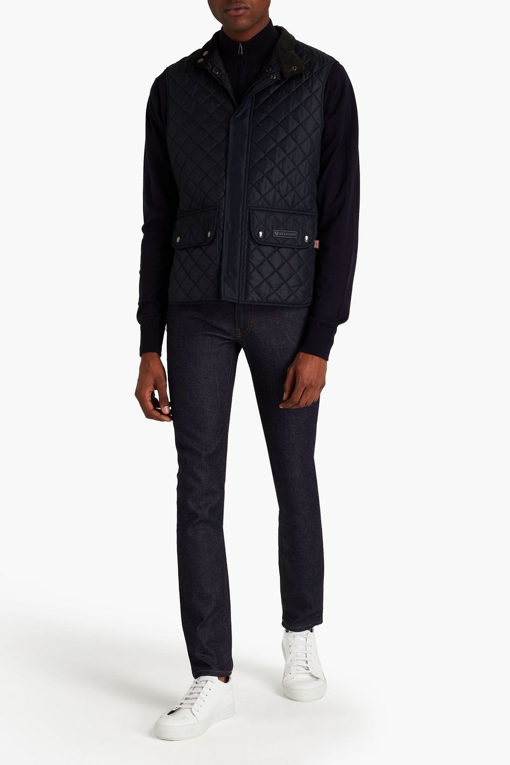 BELSTAFF Logo-appliquéd quilted shell vest