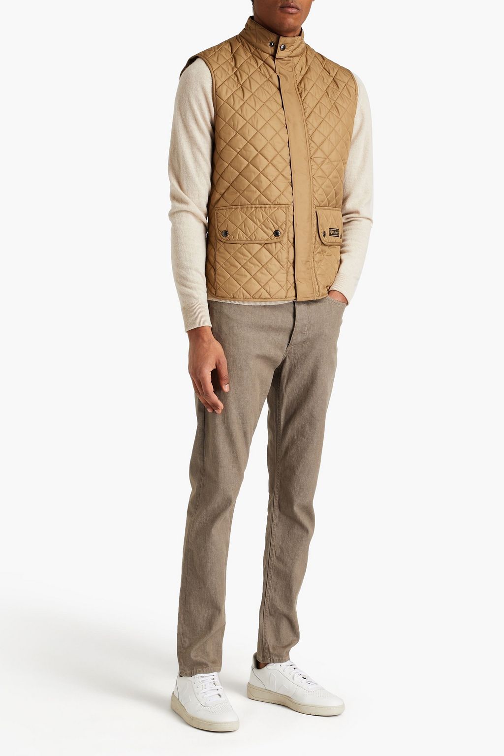 BELSTAFF Logo-appliquéd quilted shell vest