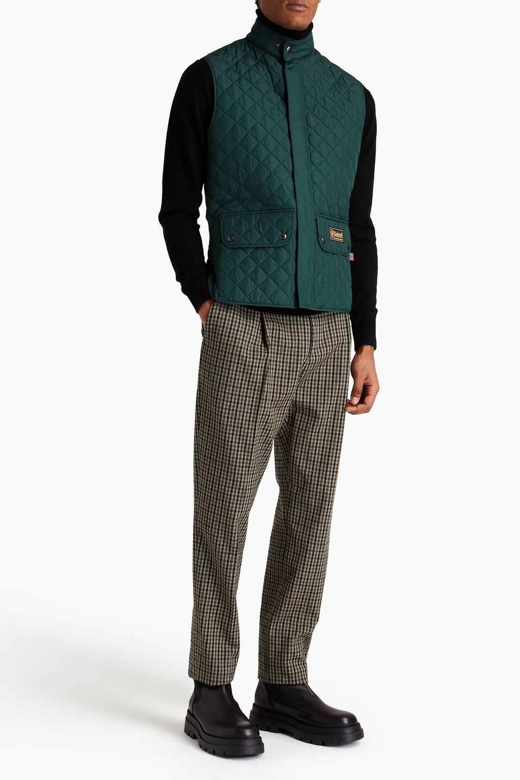 BELSTAFF Logo-appliquéd quilted shell vest