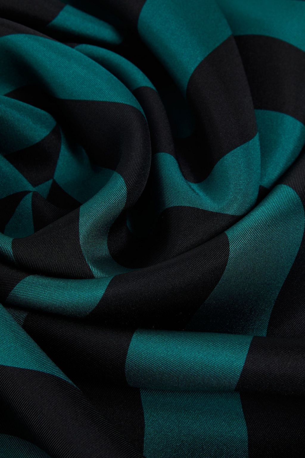 OFFICINE GÉNÉRALE Striped silk-twill scarf
