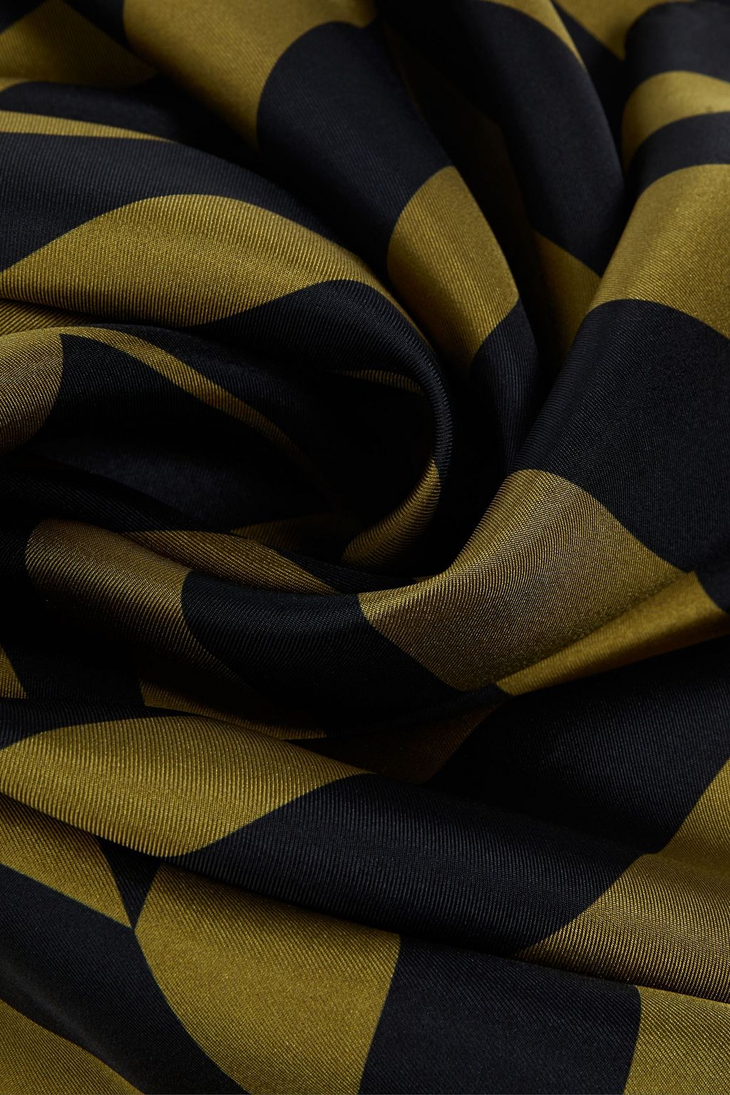 OFFICINE GÉNÉRALE Striped silk-twill scarf