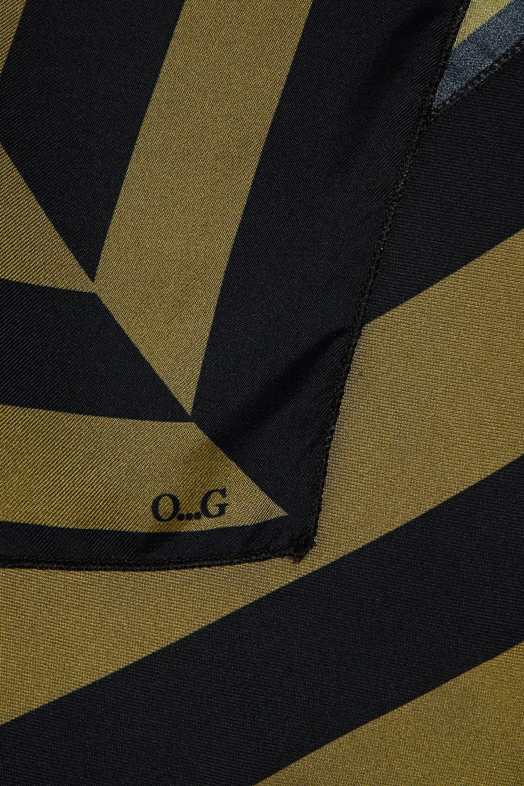 OFFICINE GÉNÉRALE Striped silk-twill scarf