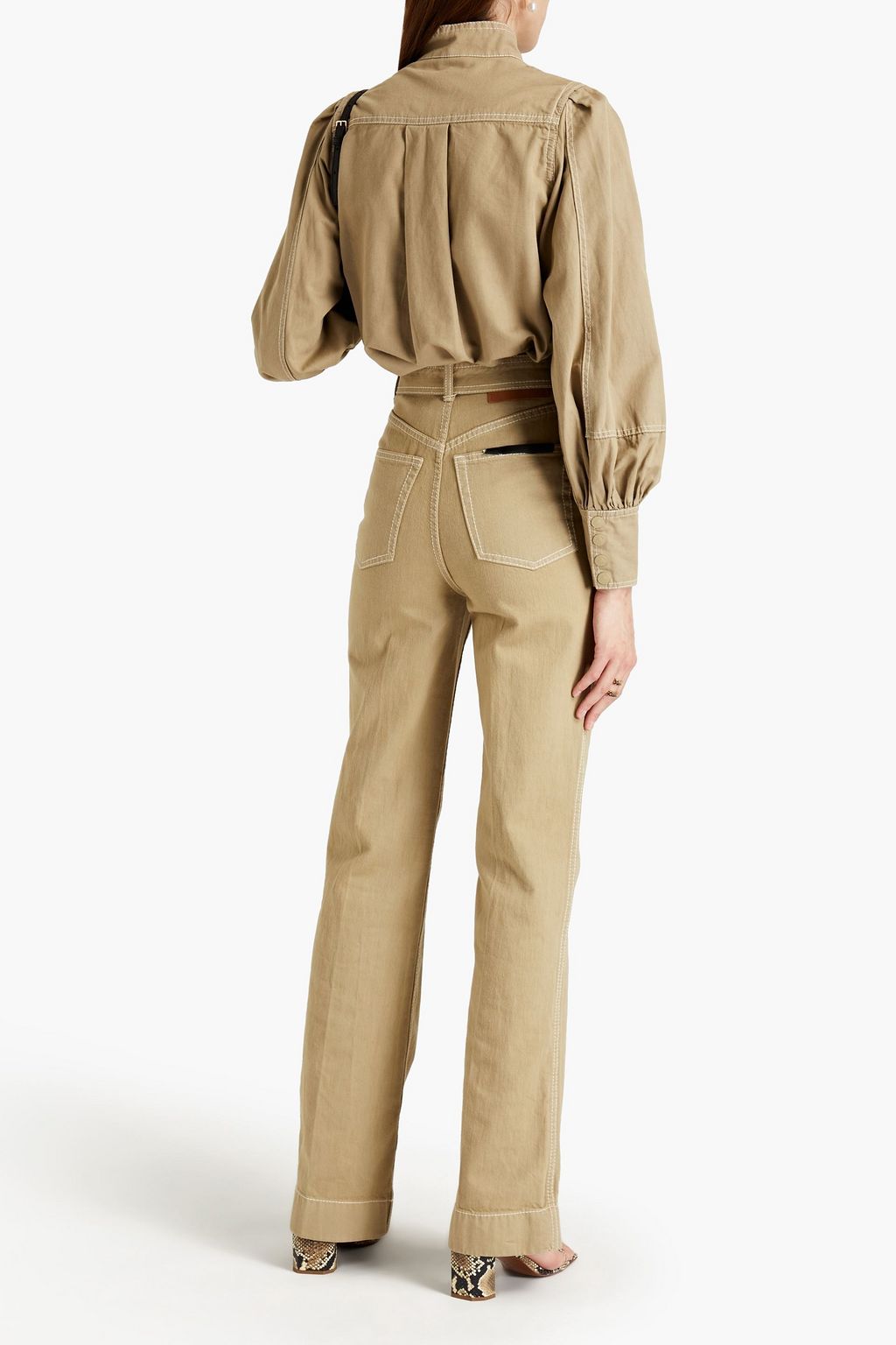 ZIMMERMANN Belted high-rise straight-leg jeans