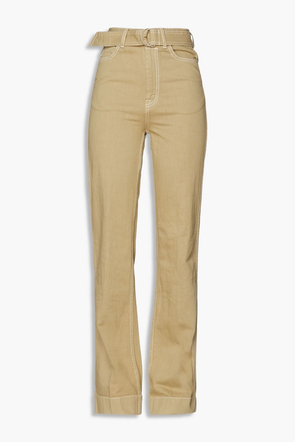 Sage green Belted high-rise straight-leg jeans | ZIMMERMANN | THE OUTNET