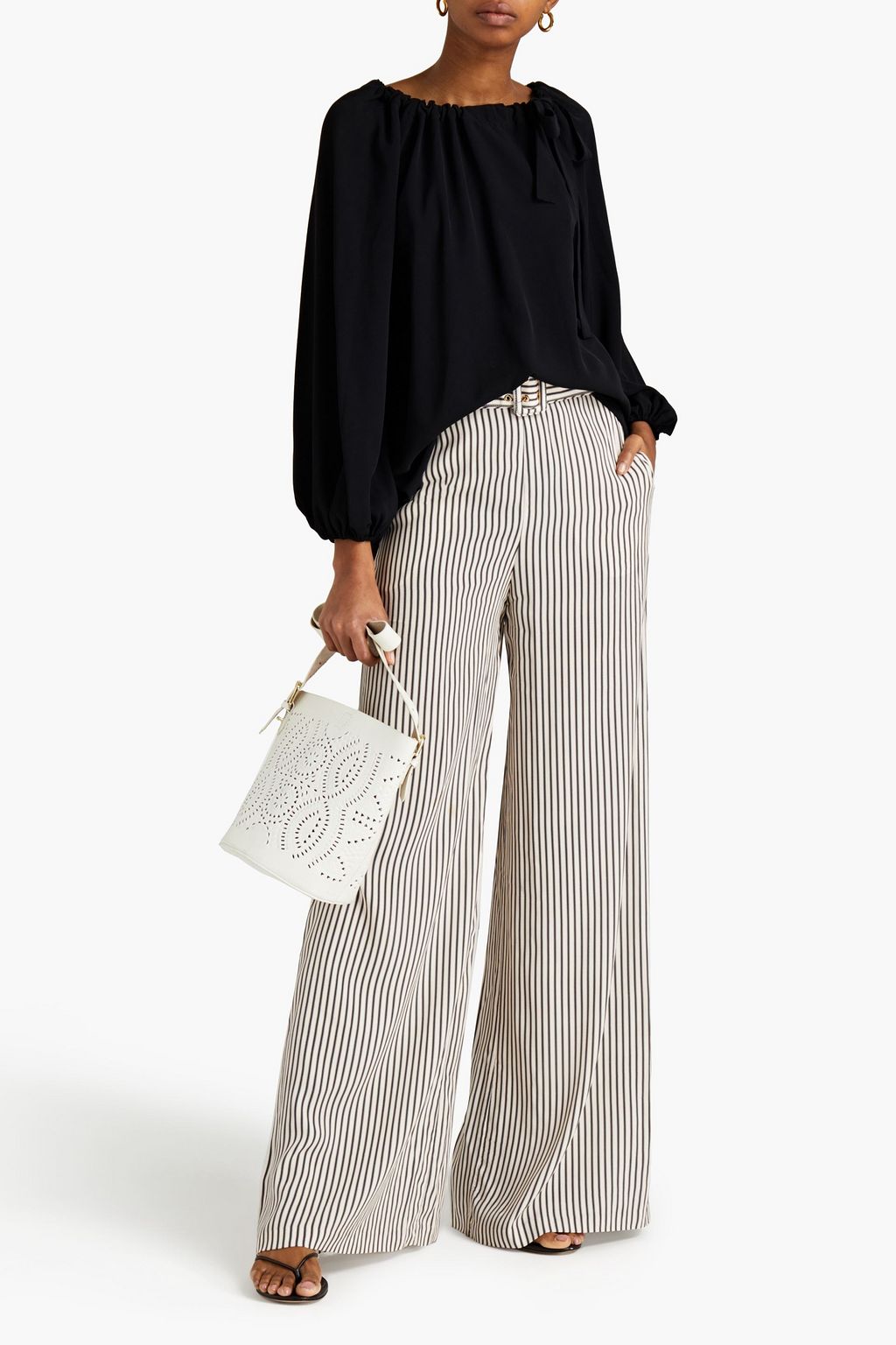 ZIMMERMANN Gathered twill blouse