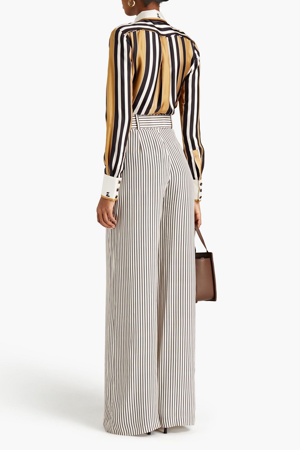 ZIMMERMANN Botanica striped silk-twill shirt