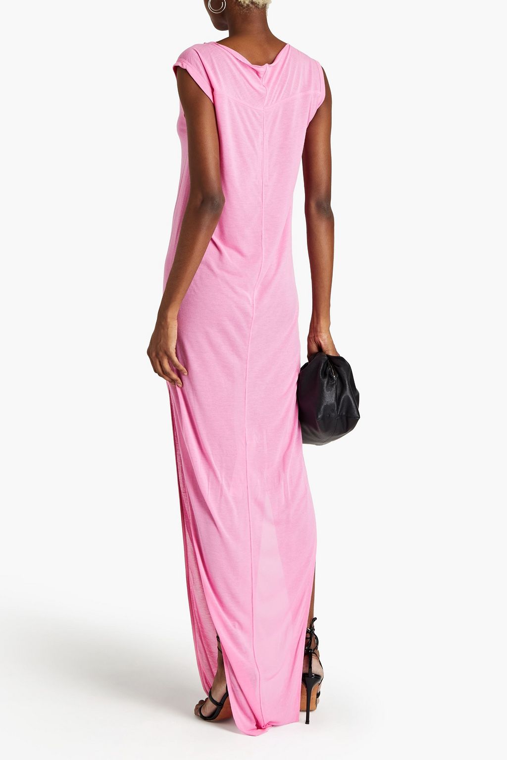 RICK OWENS Draped jersey maxi dress