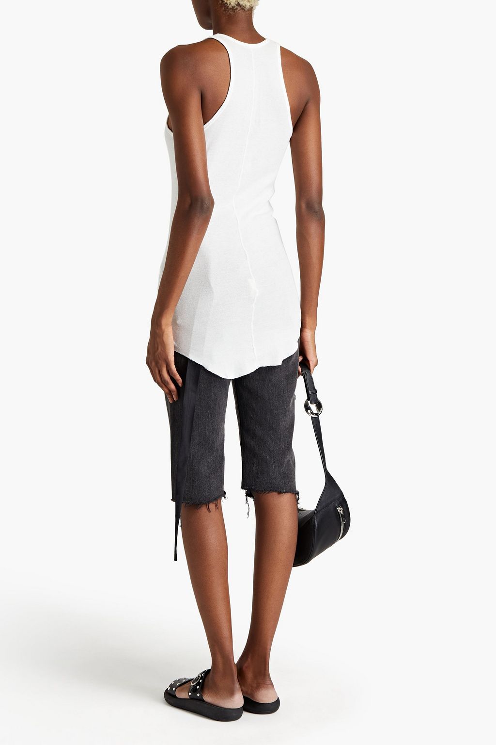 DRKSHDW BY RICK OWENS Appliquéd cotton-jersey tank