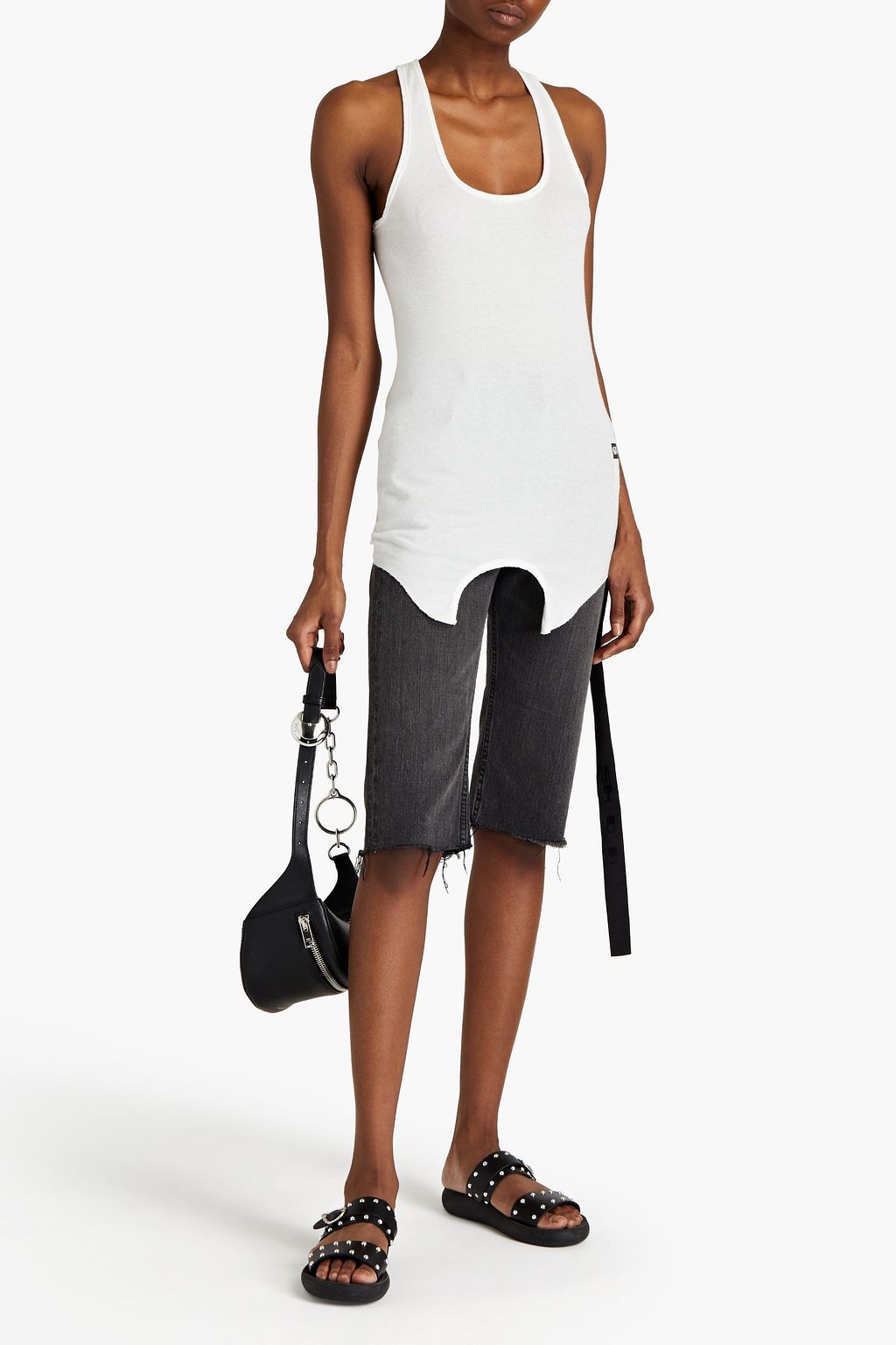 DRKSHDW BY RICK OWENS Appliquéd cotton-jersey tank