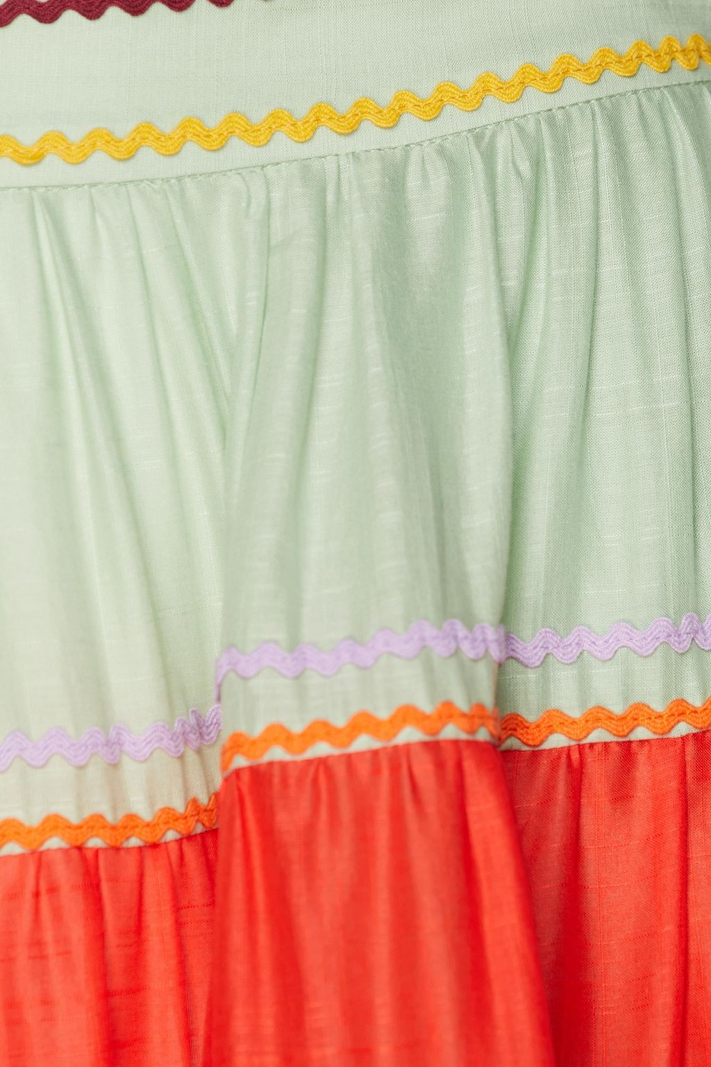 ZIMMERMANN Riders gathered striped cotton-mousseline midi skirt