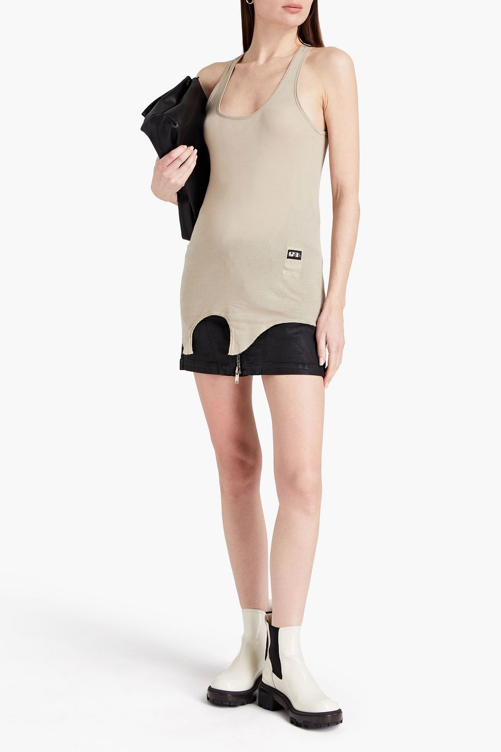 DRKSHDW BY RICK OWENS Appliquéd cotton-jersey tank