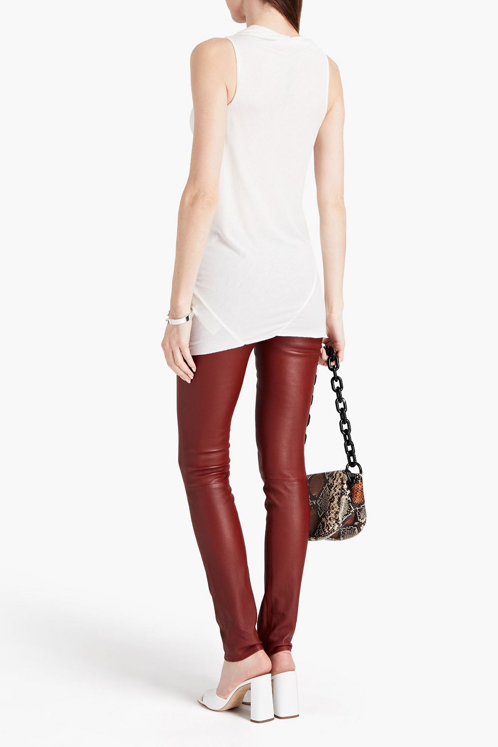 RICK OWENS Twisted draped jersey top