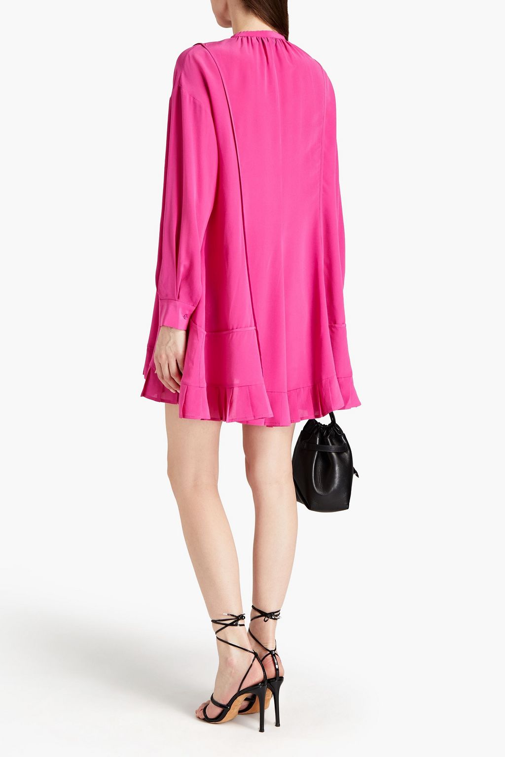 IRO Trony gathered silk-crepe mini dress
