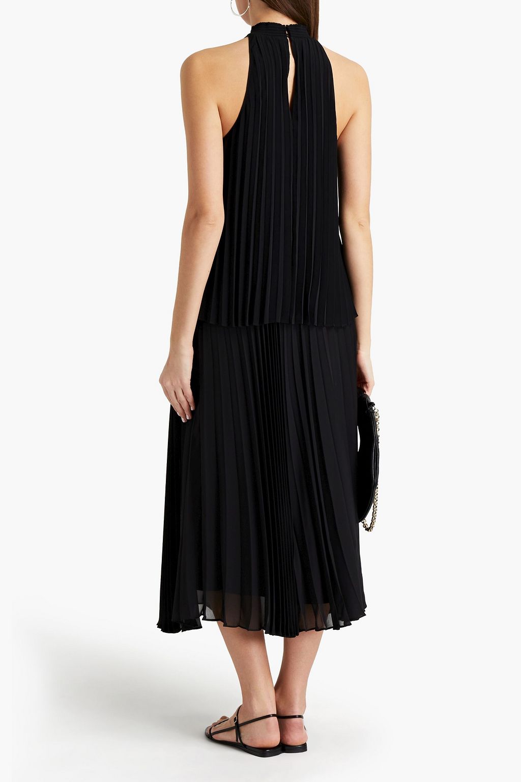 A.L.C. Pleated washed-satin top