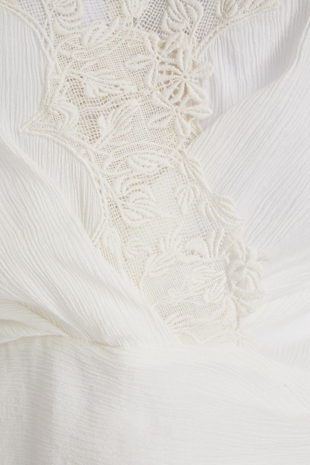 IRO Coya lace-trimmed crepon mini dress