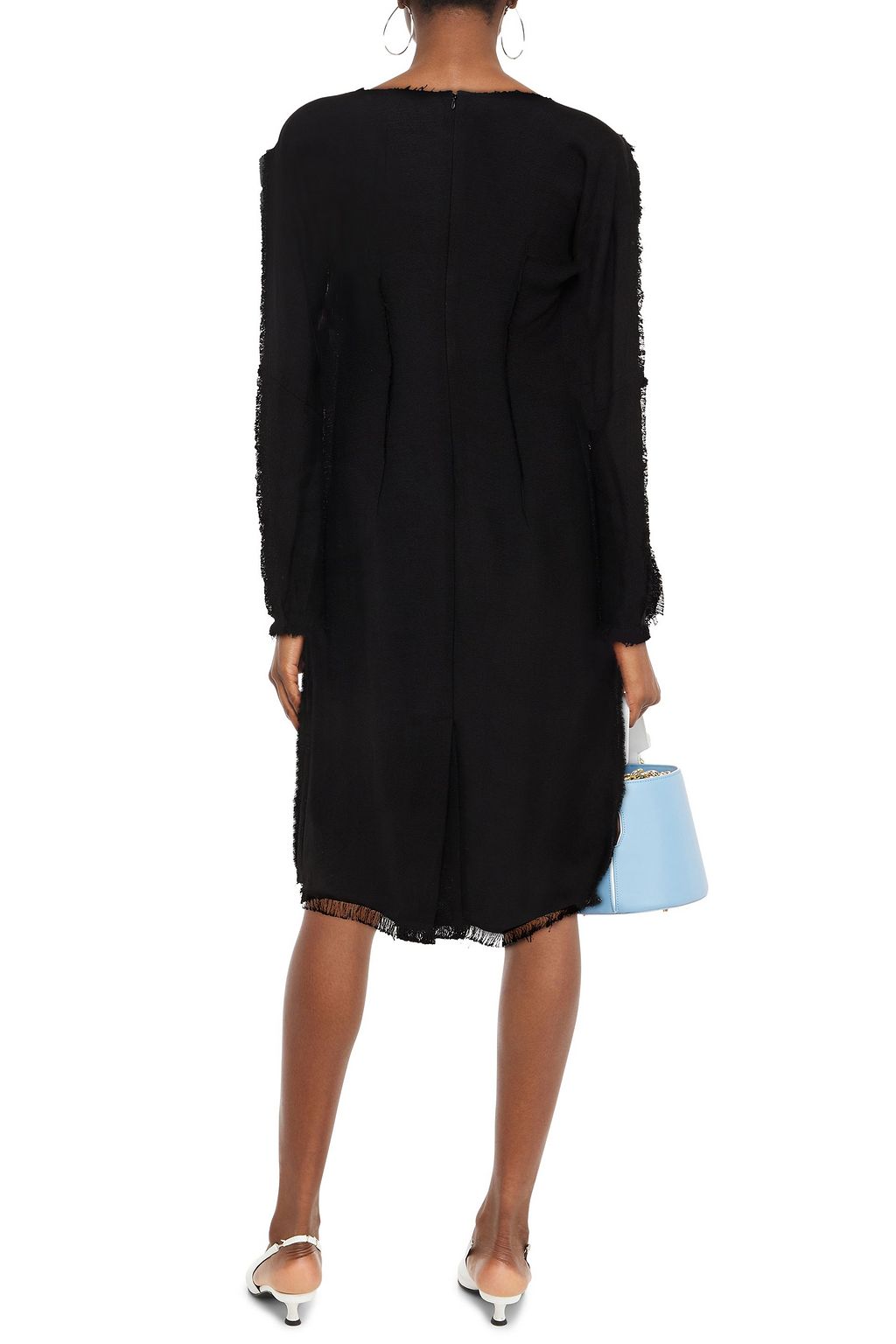 MARNI Frayed gauze midi dress
