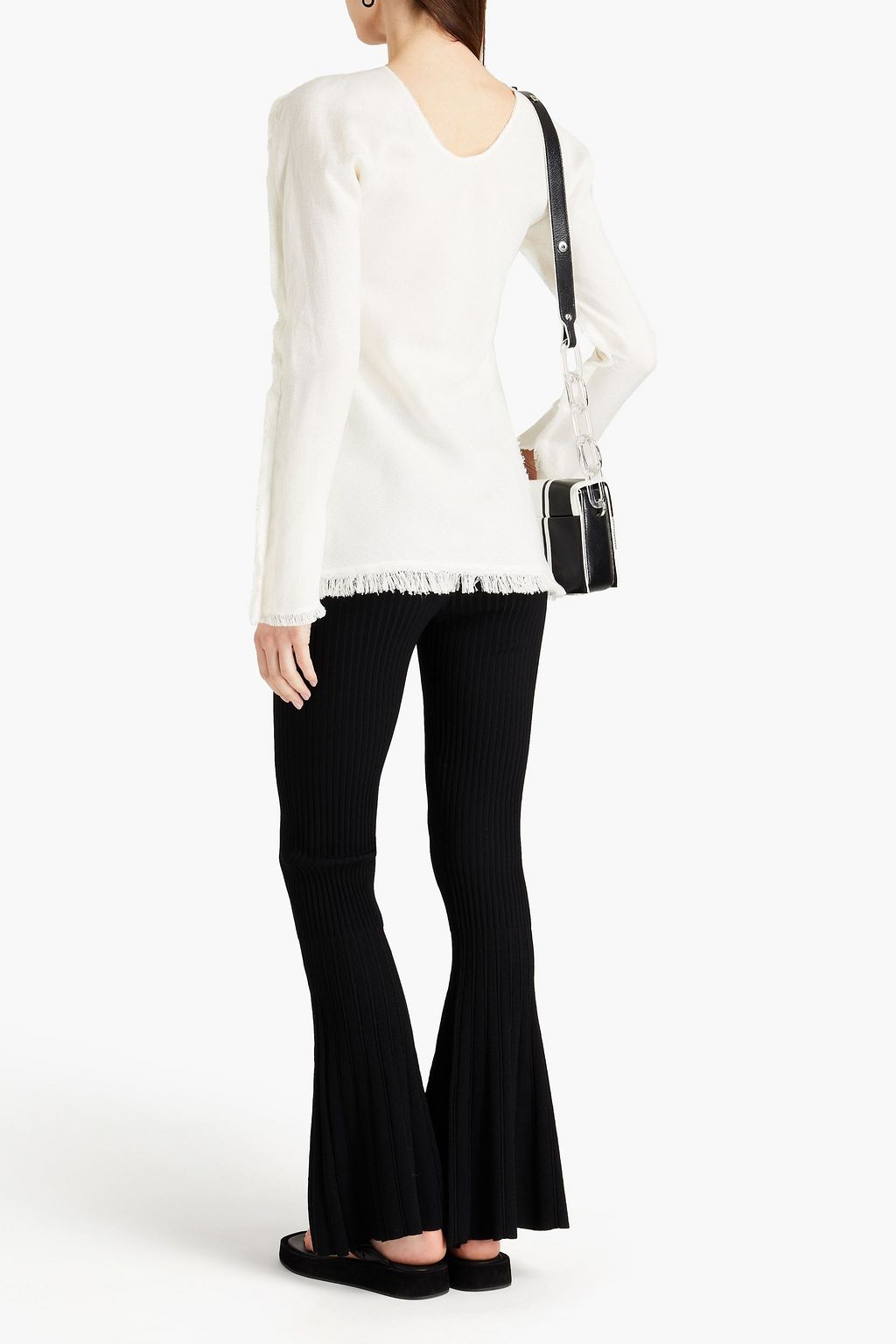 MARNI Frayed gauze top