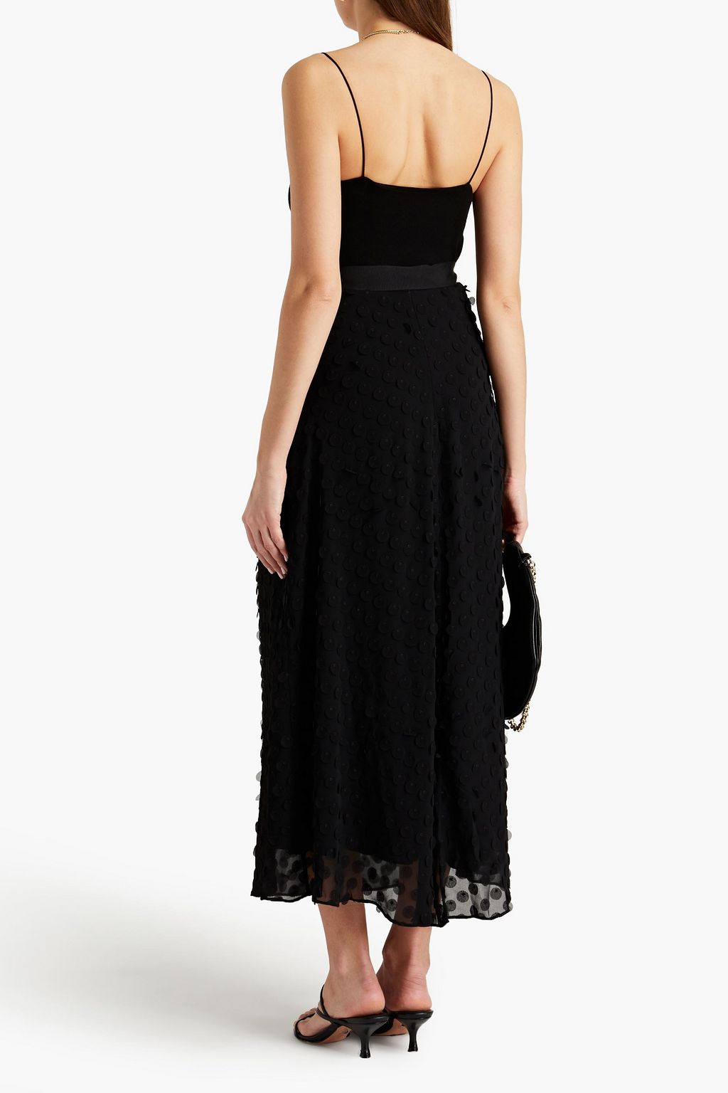 ZIMMERMANN Appliquéd georgette maxi skirt