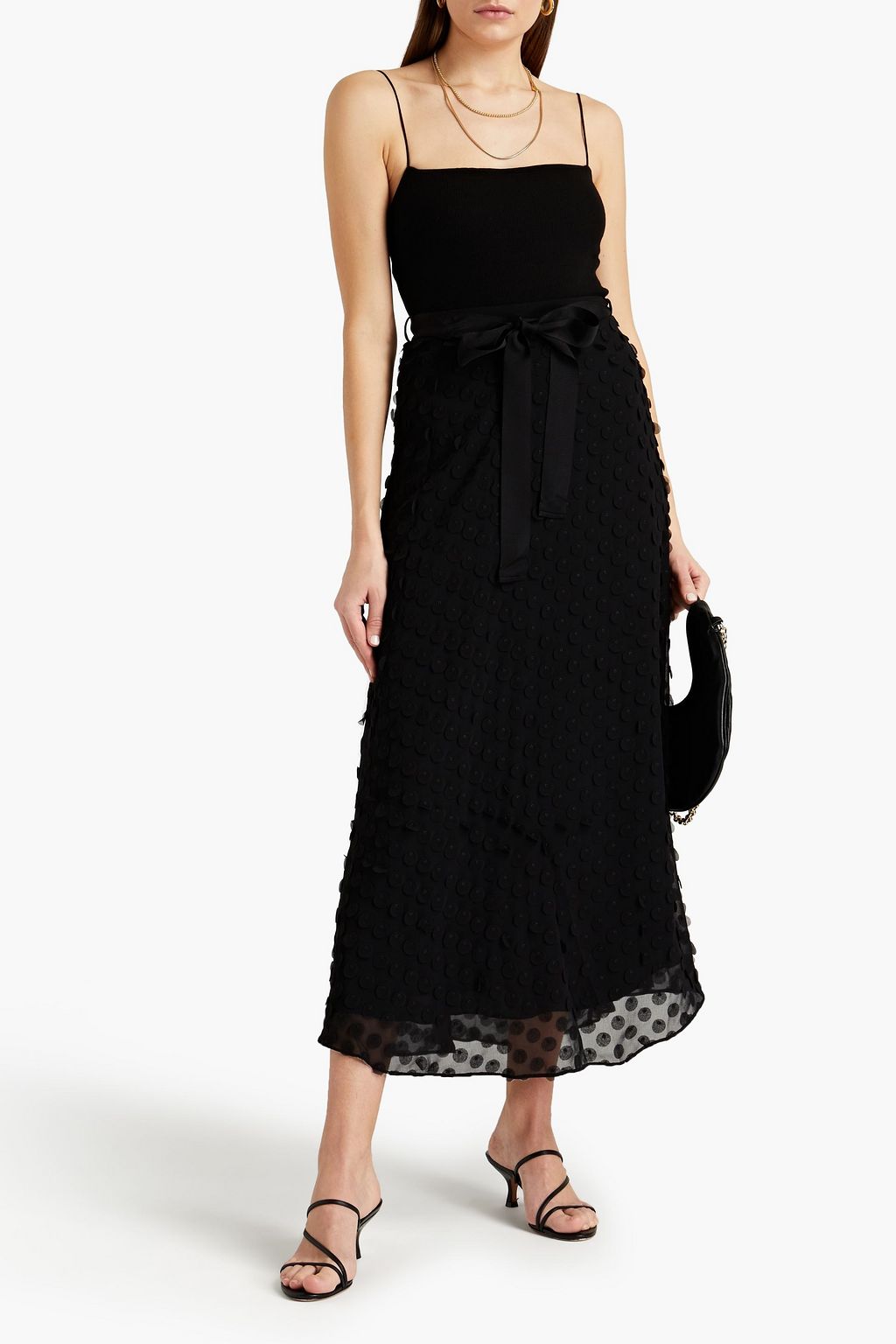 ZIMMERMANN Appliquéd georgette maxi skirt