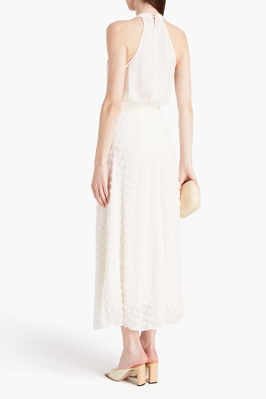 ZIMMERMANN Appliquéd georgette maxi skirt