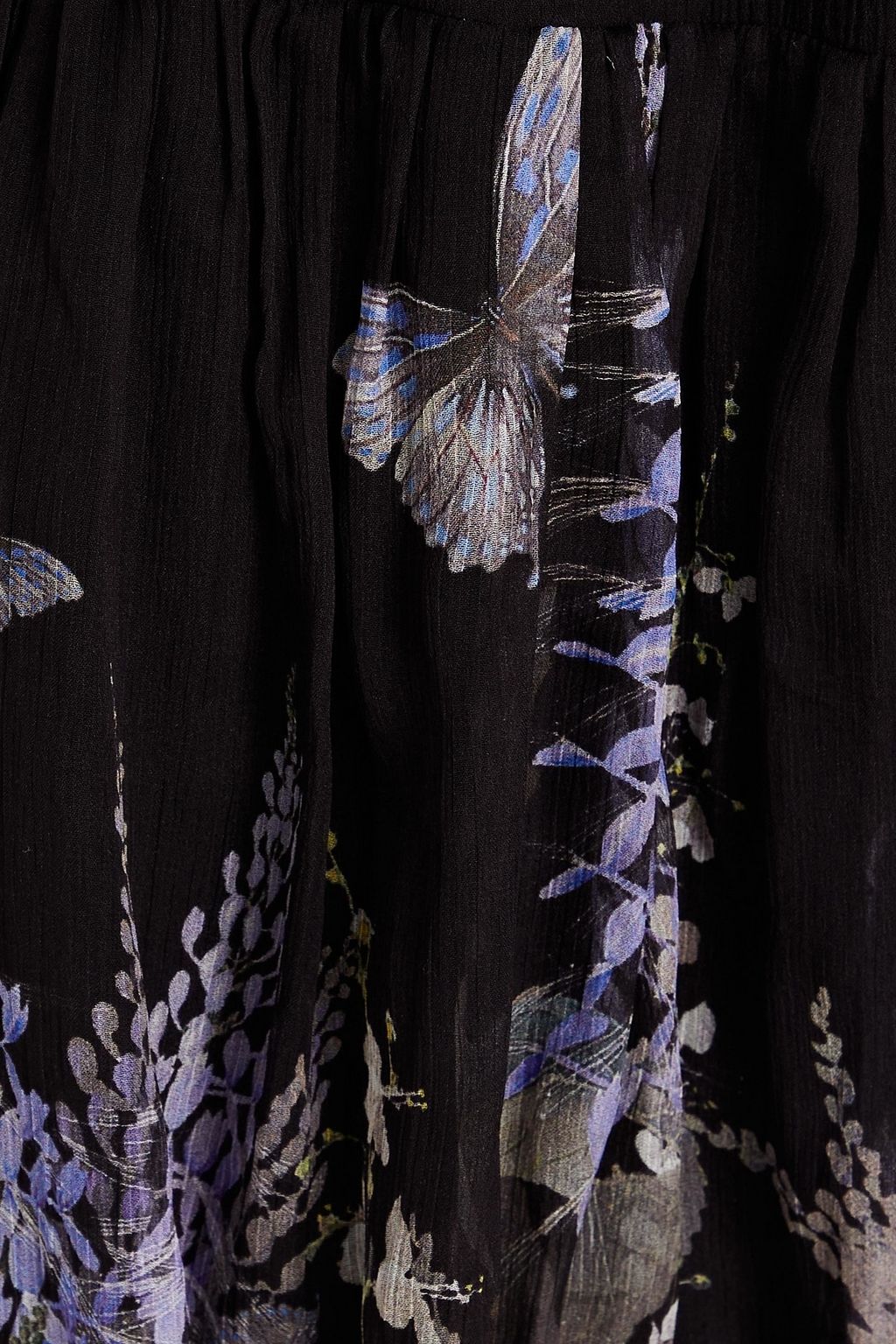 ZIMMERMANN Botanica tiered printed silk-crepon midi skirt