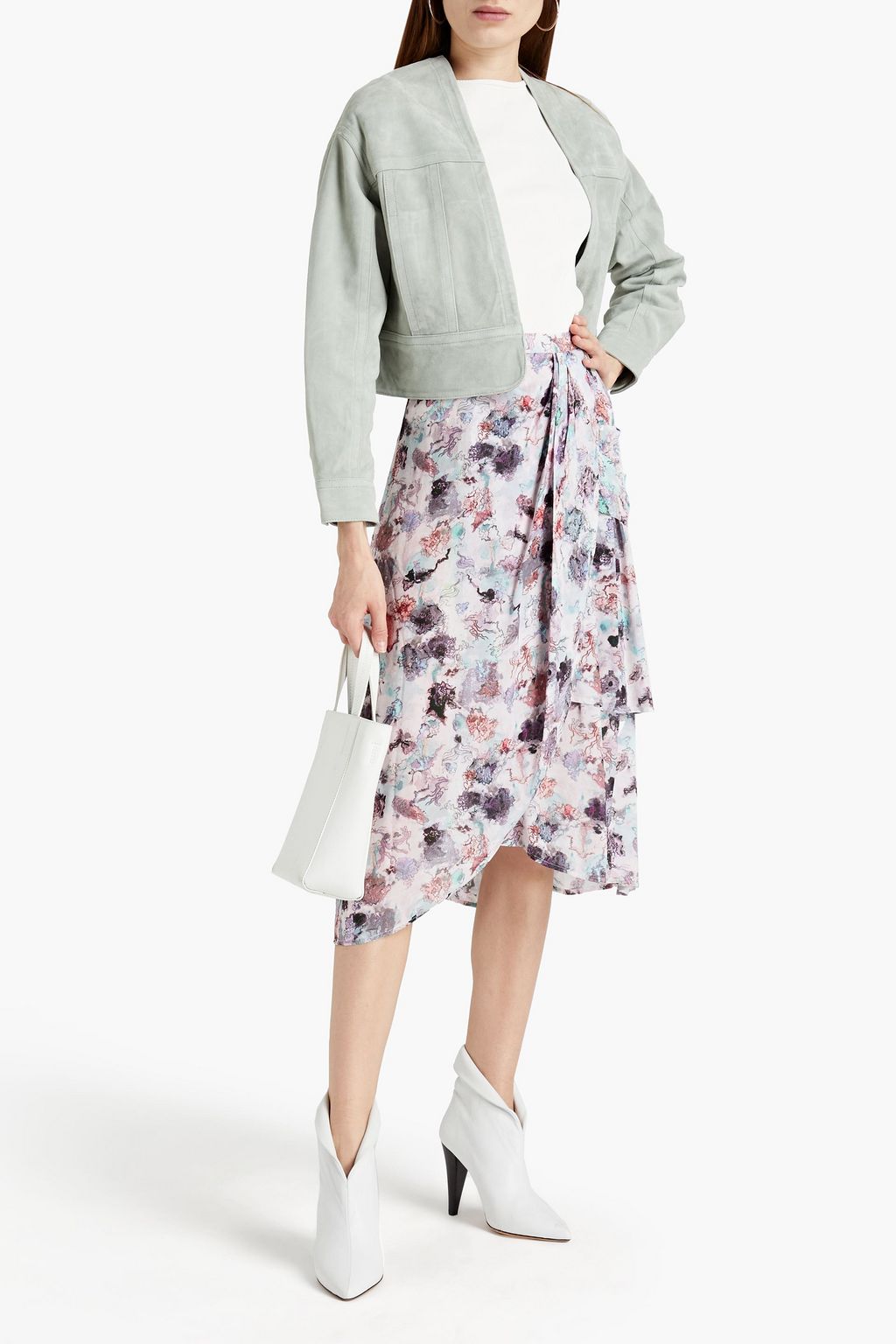 IRO Atik cropped suede jacket