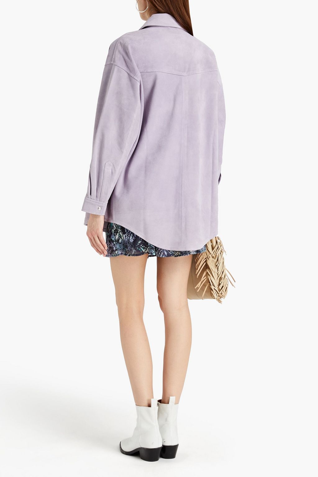 IRO Wolfra oversized suede shirt