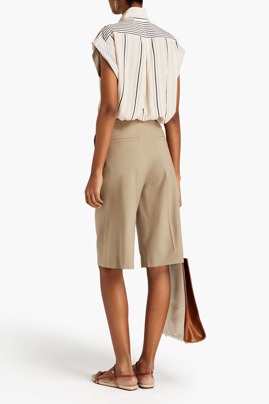 ZIMMERMANN Striped crepe de chine top