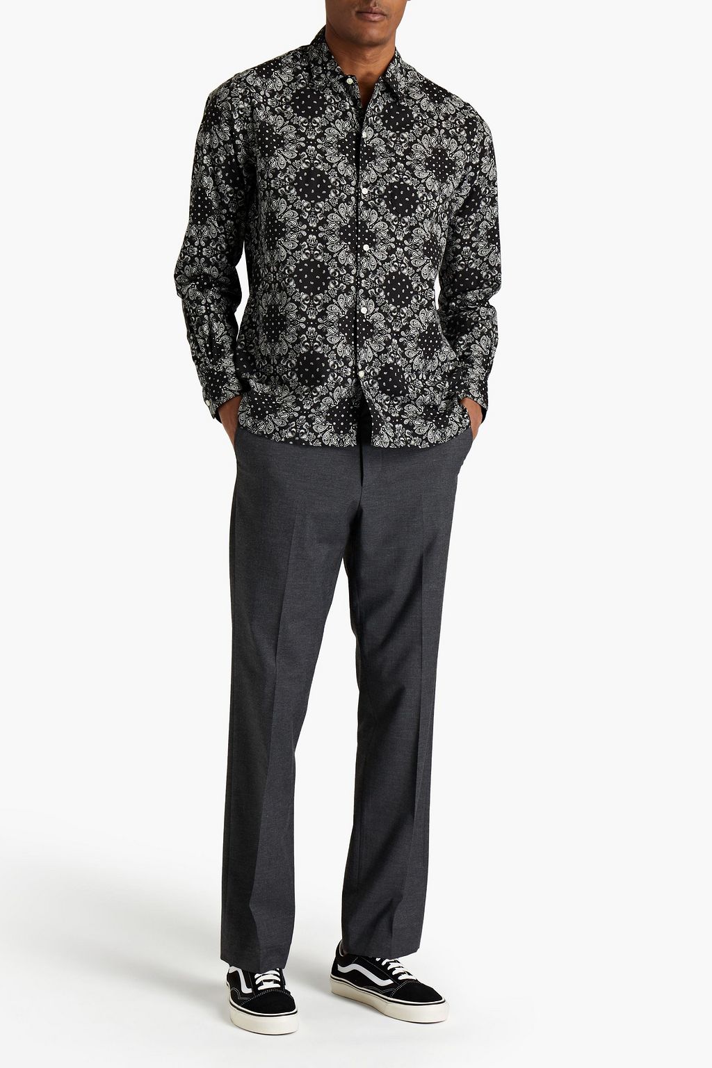 OFFICINE GÉNÉRALE Paisley-print cotton-poplin shirt