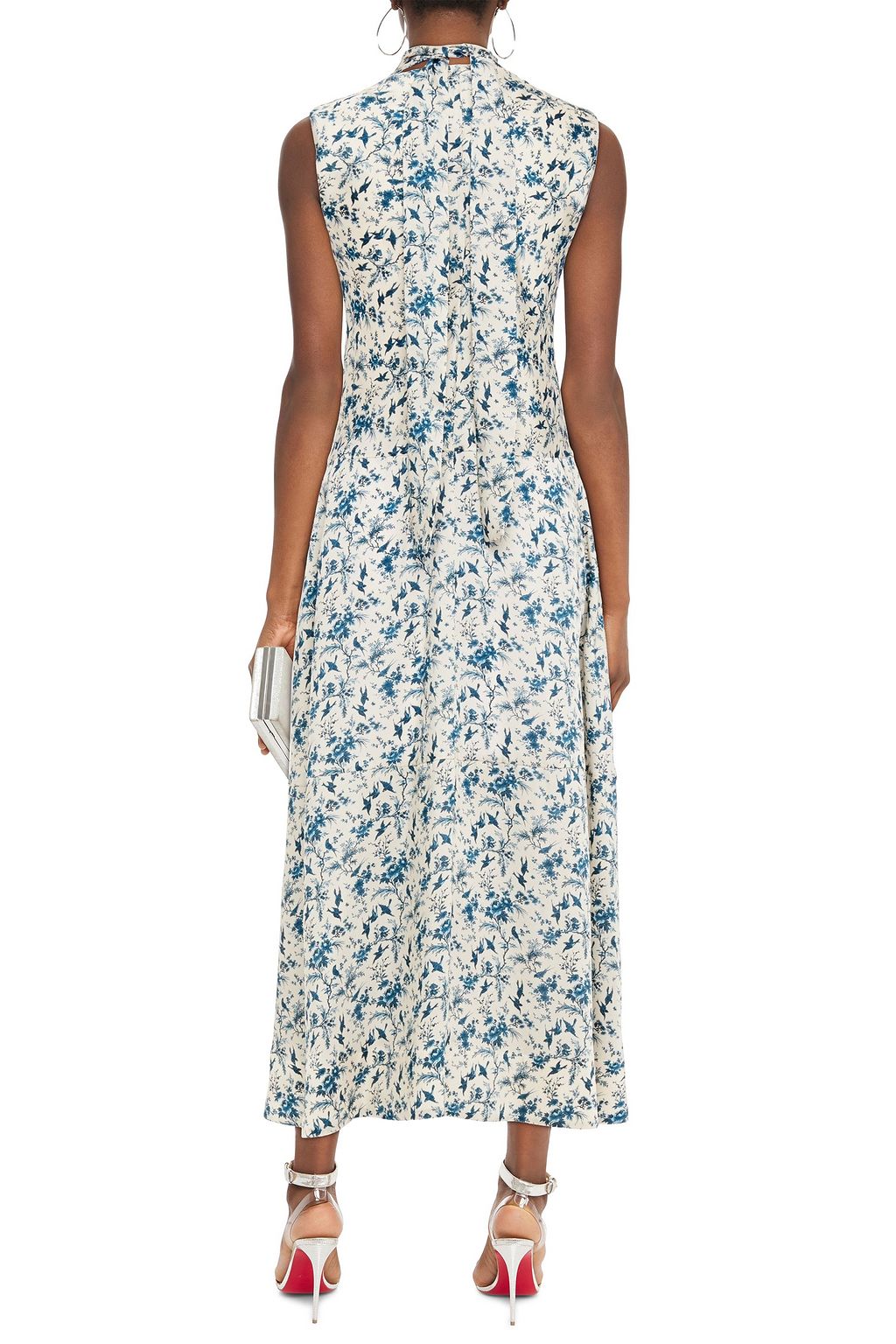VICTORIA, VICTORIA BECKHAM Printed twill midi dress